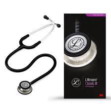 سماعة طبيب لتمان فضي واسود Littmann Classic III 5620