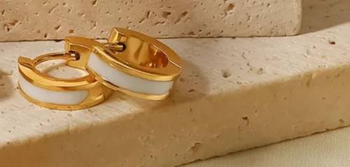 Golden Snow Earrings