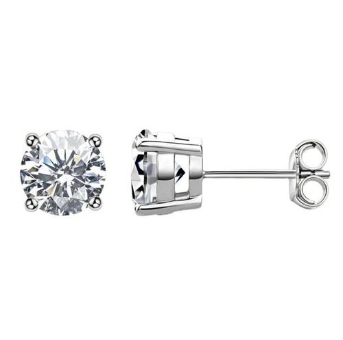 White Suzana Earrings | 2-Karat