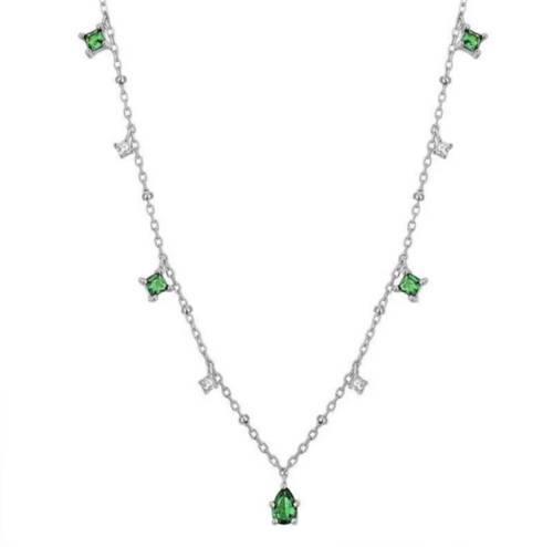 Silver Green Droplets