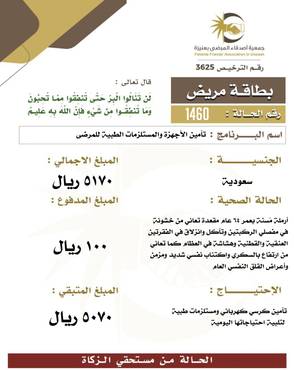 بطاقة مريض 1460