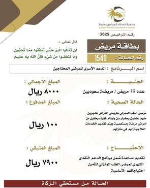 بطاقة مريض 1549