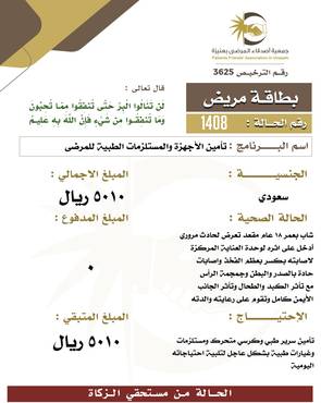 بطاقة مريض 1408