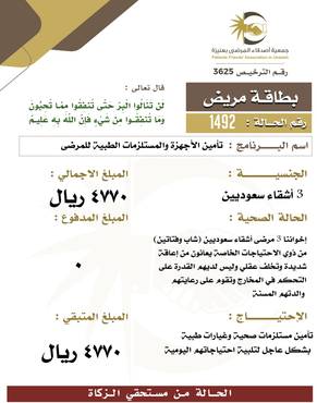 بطاقة مريض 1492
