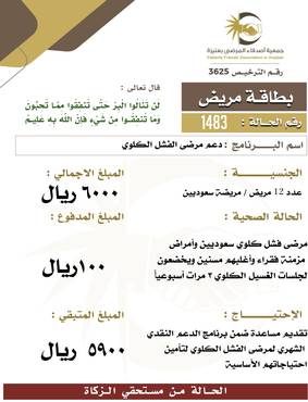 بطاقة مريض 1483