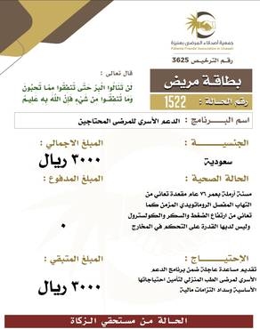 بطاقة مريض 1522