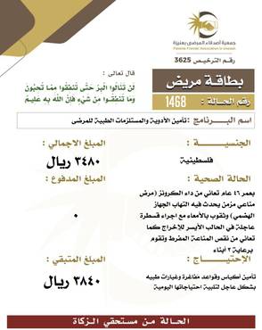 بطاقة مريض 1468