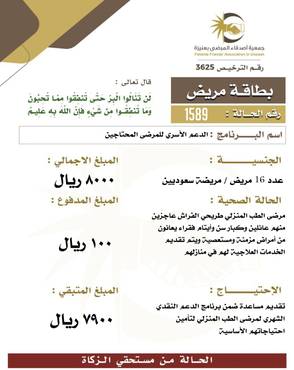 بطاقة مريض 1589