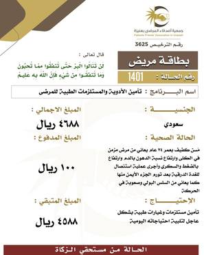 بطاقة مريض 1401