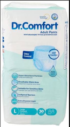حفاضات سراويل للكبار من Dr. Comfort، مقاس كبير (L)