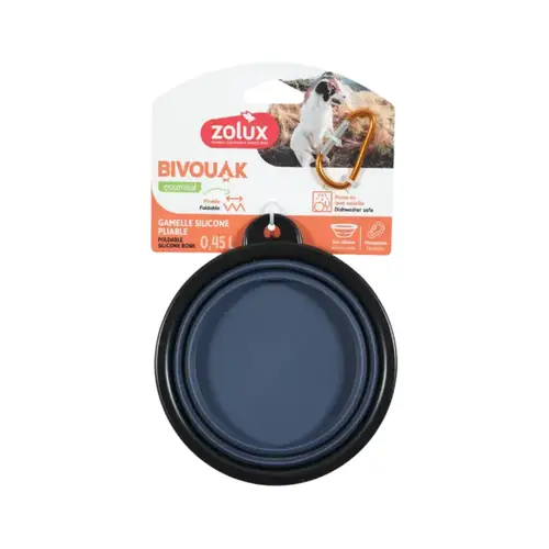 Zolux Bivouak Foldable Bowl 450ml Blue