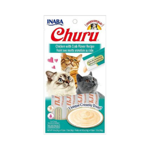 INABA Churu Chicken with Crab Flavor 4x14g