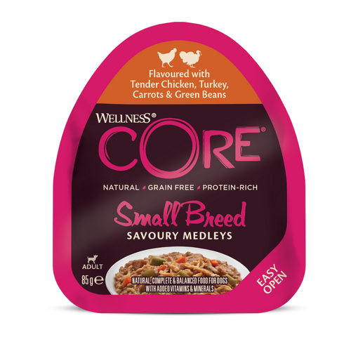 Wellness Core Wet Food Chicken & Turkey for S Breed Dogs 85g