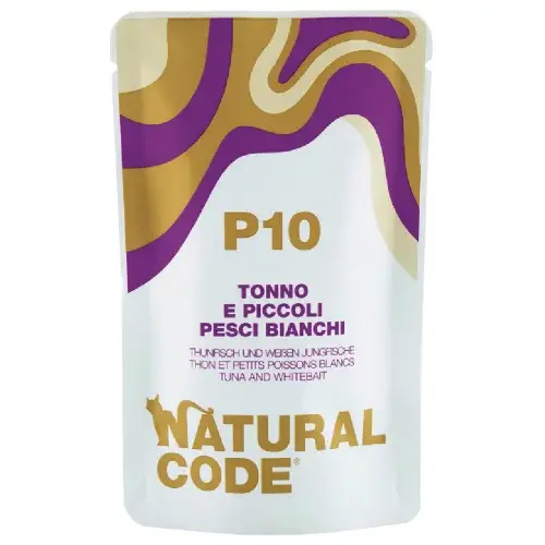Natural Code P10 Pouch Tuna & Whitebait for Cats 70g