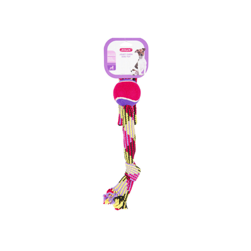 Zolux Tennis Ball Rope Dog Toy 55cm