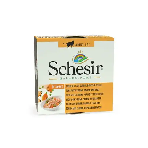 Schesir salads in Sauce Tuna with Surimi , papaya & peas 85g