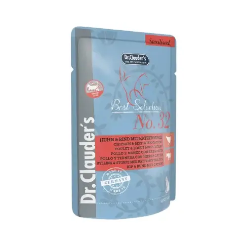 Dr.Clauders Best Selection No 32 Pouch Chicken with Beef for Sterilised Cats 85g