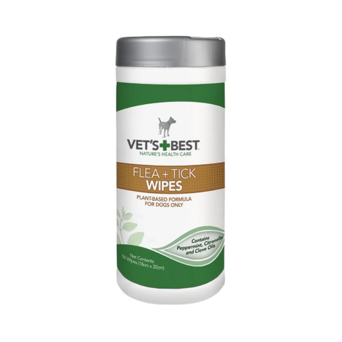 Vets Best Flea & Tick Wipes x50 For Dogs