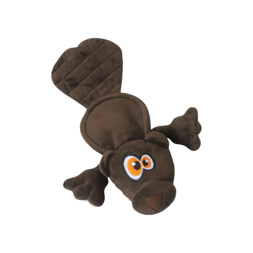 Hear Doggy Flattie Beaver Brown Toy for Dogs