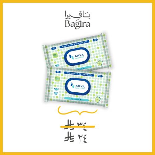 2 من اريا مناديل رطبة بالصبار 30×20سم 40 قطعة