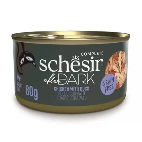 Schesir Can After Dark Complete Chicken & Duck for Cats 80g