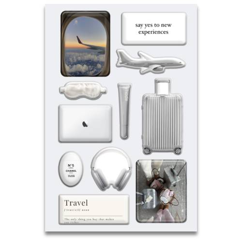 catch flights sticker set