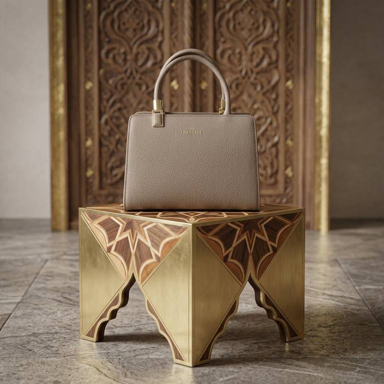 شنطة يد وسط كاكي PRQ 3316
