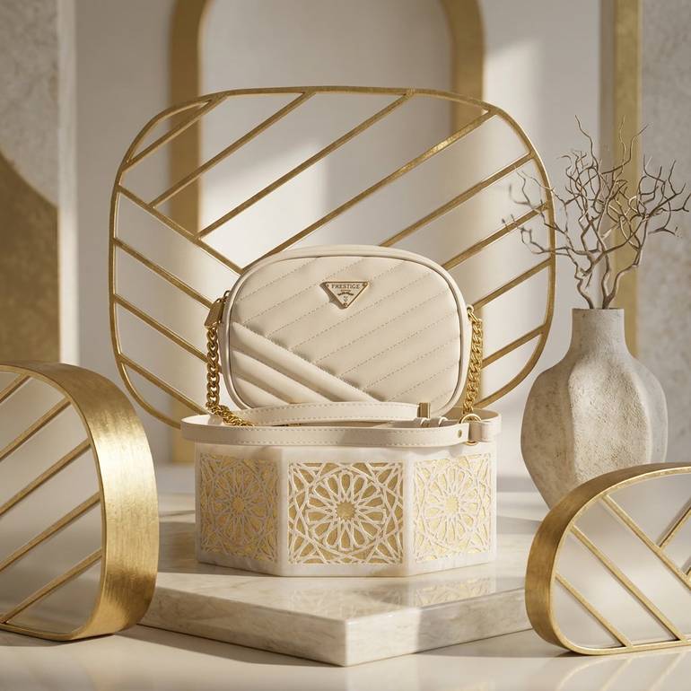 شنطة كروس صغيرة بيج PRQ - 3189