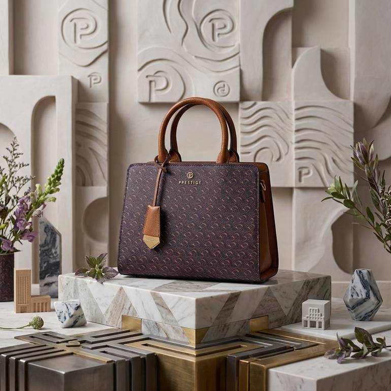 شنطة يد وسط بني PRQ 3228