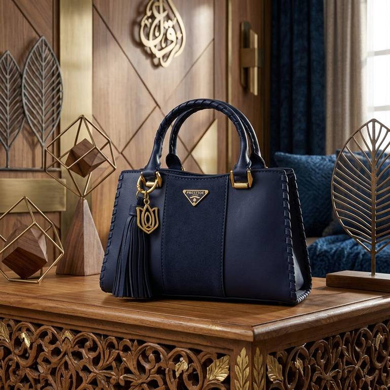 شنطة يد وسط كحلي PRQ 2997