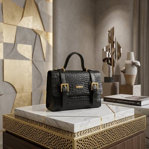 شنطة يد وسط أسود FR-T030