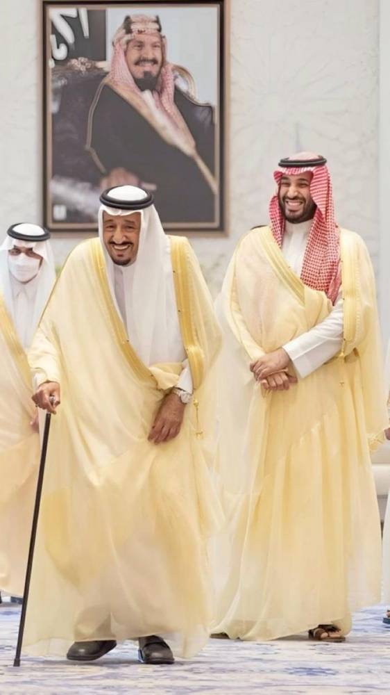 صوره مغناطيسية للملك سلمان و ولي العهد محمد بن سلمان