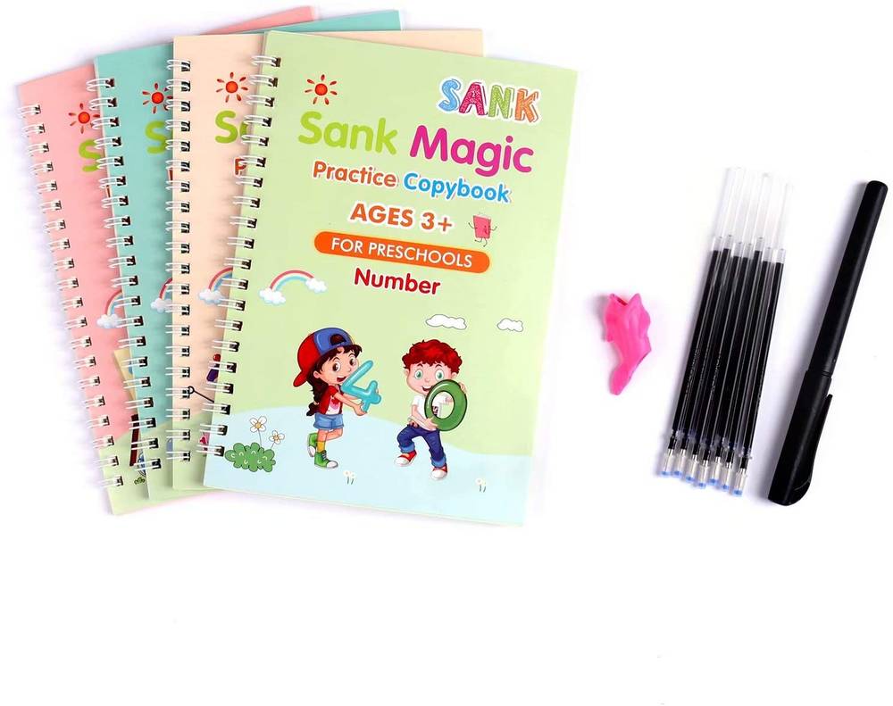 دفتر القلم السحري للتعليم 4 كتب تعليمية MAGIC BOOK  حبه + حبة 
