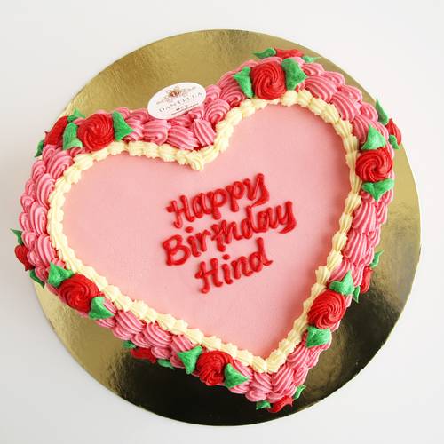 Pink Royal Heart Cake M