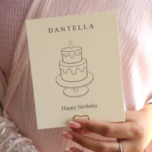 كرت دانتيلا عيد الميلاد _Dantella Birthday Card 