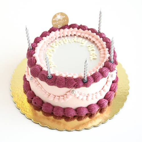 Purple Candle Mirror Cake