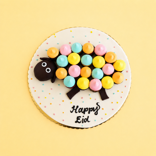 Happy Eid sheep cupcake
