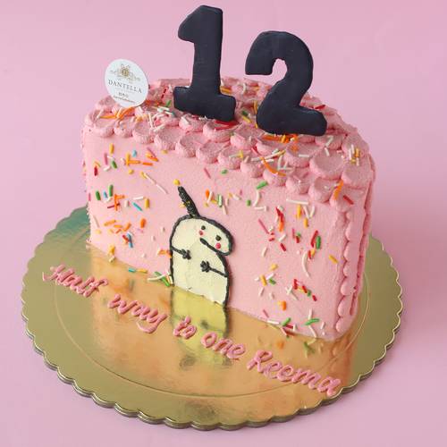  Pink 1/2 Cake