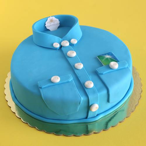 Blue Aramco T-Shirt Cake 
