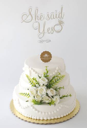 تغريسة توديع العزوبية_She Said Yes Cake Topper