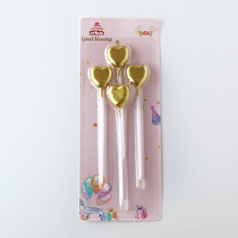 Gold Heart Candles 