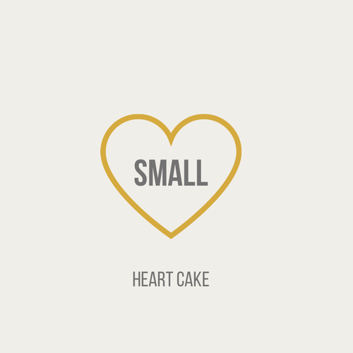 Decorate heart cake small