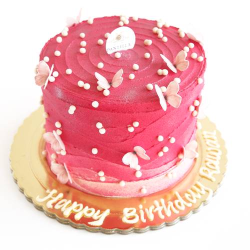 Pink Butterflies Cake