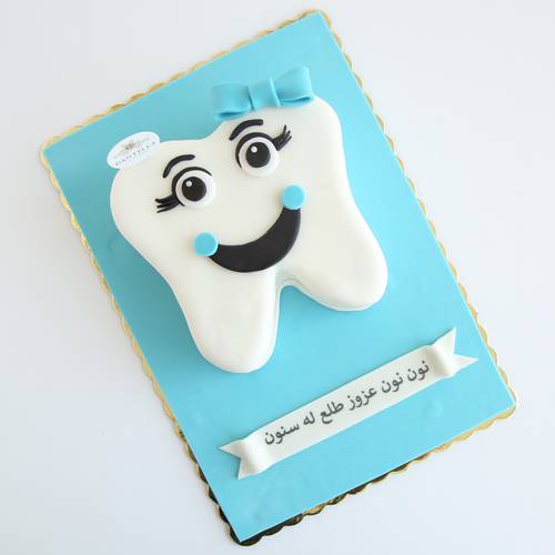 blue tooth cake