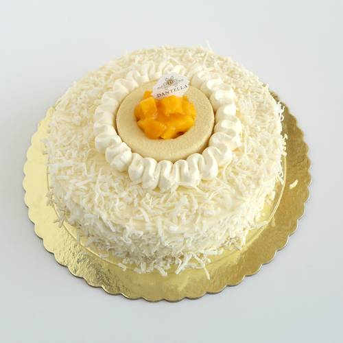 Mango with coconut cake