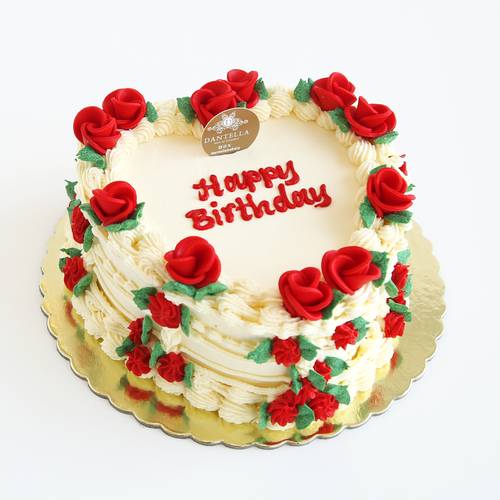 Roses Heart Cake
