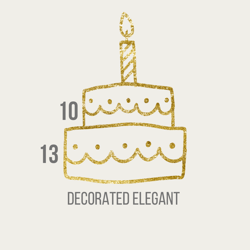 Decorate elegant cake (10+13) inch single
