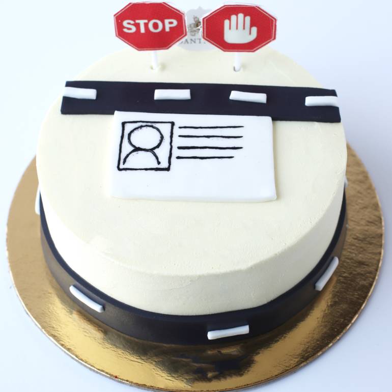 Driving License Cake small