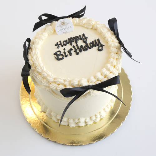 Black Ribbons Cake