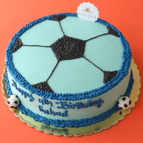 Blue Football Cake